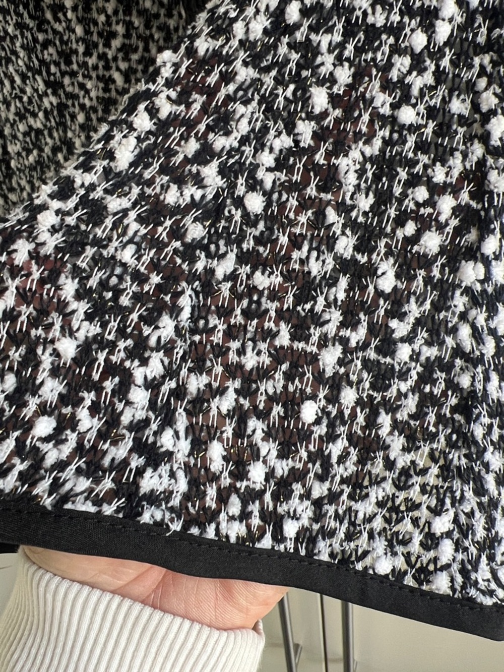 Joseph Ribkoff Ruffle Collar Boucle Jacket - Picture 7 of 11